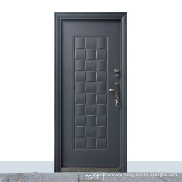 Высококачественная дымовая серая железо безопасная дверь безопасности горячая продажа европейская дизайн передняя металлическая дверь